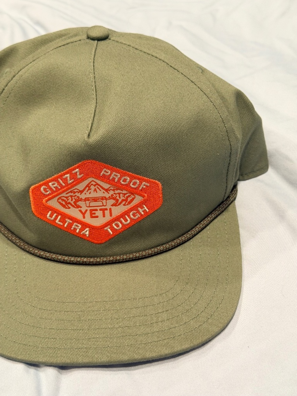 YETI Grizz Proof Mid Pro Flat Brim Rope Hat Snapback